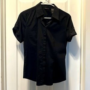 Black button down shirt (S)